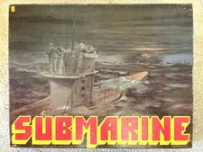 Vintage Avalon Hill 1977 Submarine WWII World War Board Game mostly unpunched