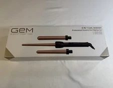 GEM 3 in 1 Curl Designer Professional Ceramic Curling Styling Iron