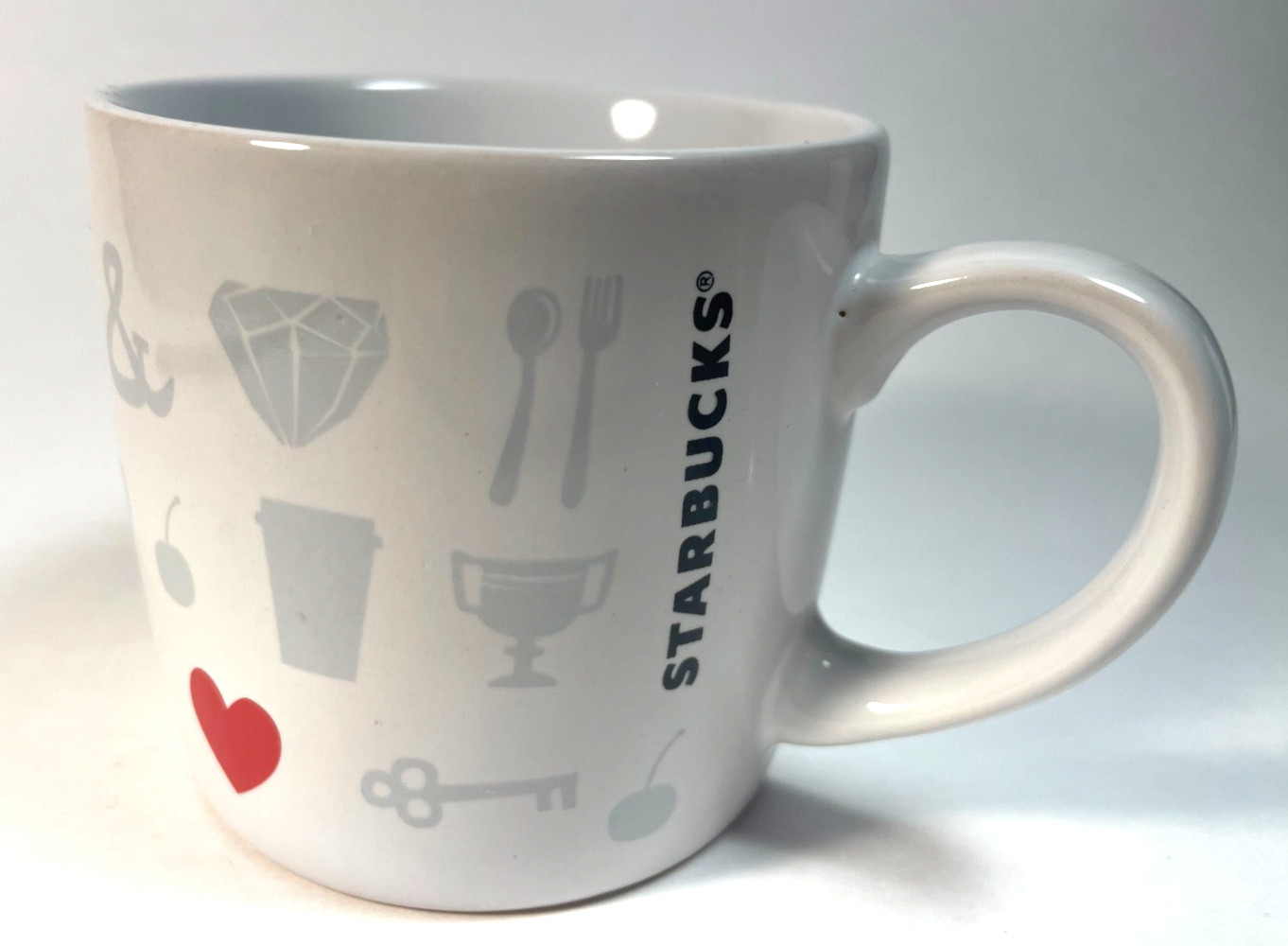 Starbucks Heart 7.8 fl oz Ceramic Coffee Tea Mug Cup