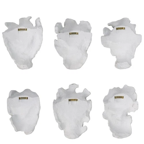 Bowery Hill Self-Portrait 6Pc Contemporary Polyresin Mask Wall Decor in White - Picture 2 of 6