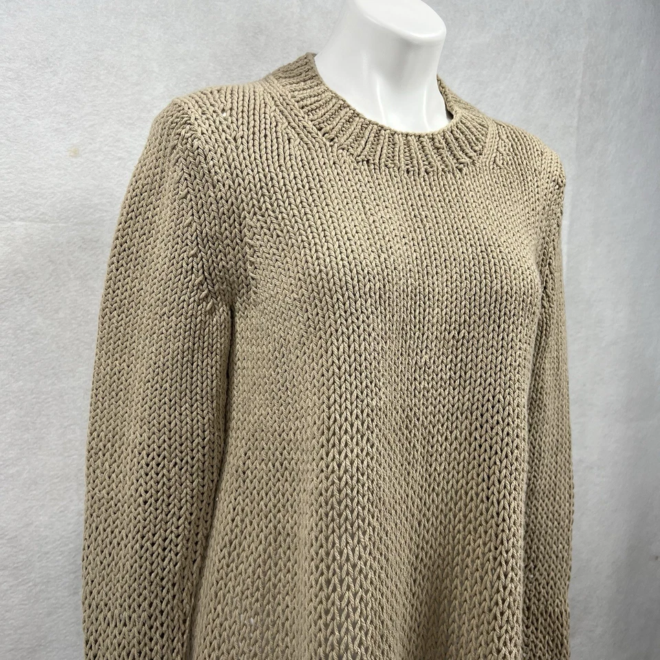 MICHAEL KORS Women's Oversized Hemp Blend Knit Long Bell Sleeve Sweater Small Foto 4 de 4