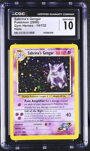 Sabrina's Gengar (Unlimited) graded CGC 10 for sale on eBay