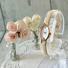 Agete Agat White Dial Gold Women's Watch Working