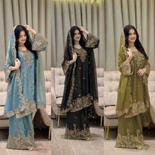 Pakistani Multi-Gold Embroidered Salwar Kameez Ready To Wear Party Wedding