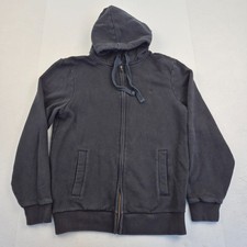 JACK WILLS Hoodie Small Black Mens Embroidered Logo Full Zip Cotton Sweatshirt