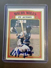 T.C.G. 1971 Hi-Lights MLB Maury Wills Autographed &amp; Graig Nettles Cards, Vintage