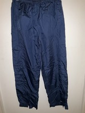 Vintage Nike Track Pants Black Nylon Lined 90s Size S 4-6 Zip Ankle