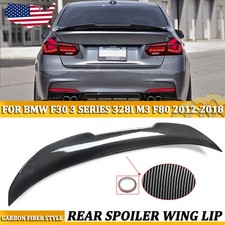 Carbon Look Rear Trunk Spoiler PSM Style For BMW 3 Series F30 Sedan M3 F80 12-18