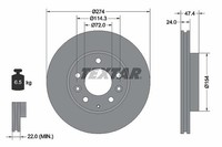 2X Textar Bremsscheibe Vorderachse U.A. FüR Isuzu, Mazda