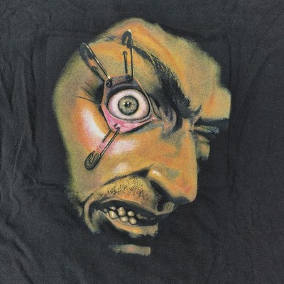 Digital Dudz Black T-Shirt The Prodigy Style Scary Eye / Horror Face 3D Print L