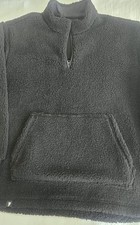 Cove Men s 1/4 Zip Fleece Pullover Sweatshirt Black L Mock Neck Solid