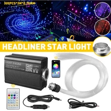500X Fiber Optical Twinkle Star Starry Ca Headliner Lamps Ceiling Light Roof