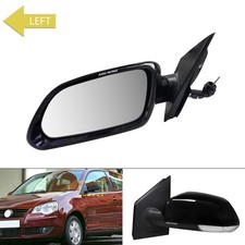 Links schwarz Manuell Ohne beheizbar Außenspiegel für VW Polo 9N3 bj.2005-2009