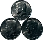 1776-1976 P D KENNEDY BICENTENNIAL Half Dollar Lot XF-AU United States 3 Coins