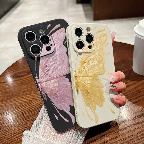 Butterfly Phone Case For iPhone 15 Pro Max 14 13 12 11 8 XR Slim Silicone Cover - Picture 4 of 24