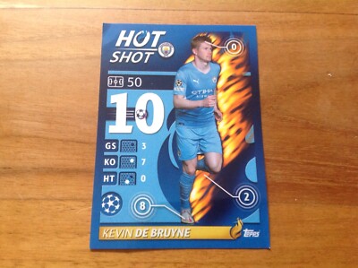 Topps Champions League 2021-2022 Kevin De Bruyne Hot Shot Manchester Man City UK