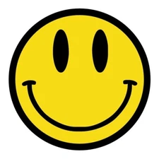 Smiley Face Symbol Vinyl Hard Hat Sticker Construction Helmet Decal Funny