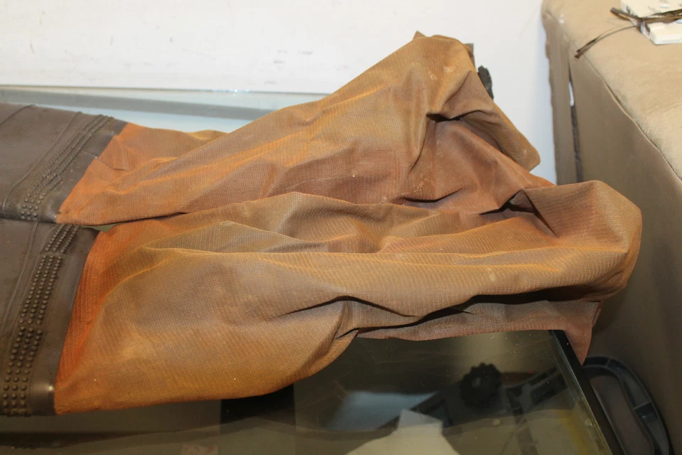 Marrón Bola Pesca Caza PVC Nylon Impermeable Cadera Vadeadores Suela con Tacos Talla 7 Foto 2 de 3