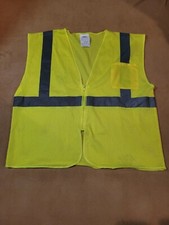Condor Safety Vest Men  s Size: X-Large Type R Class 2 Yellow Zip Front