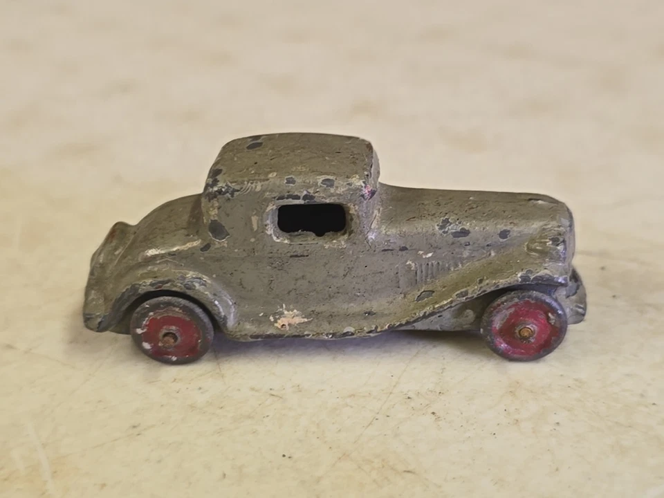 Antique 3" Original Lead Die Cast Ford Coupe Kansas Toy & Novelty Slush Barclay? - Image 2 of 4