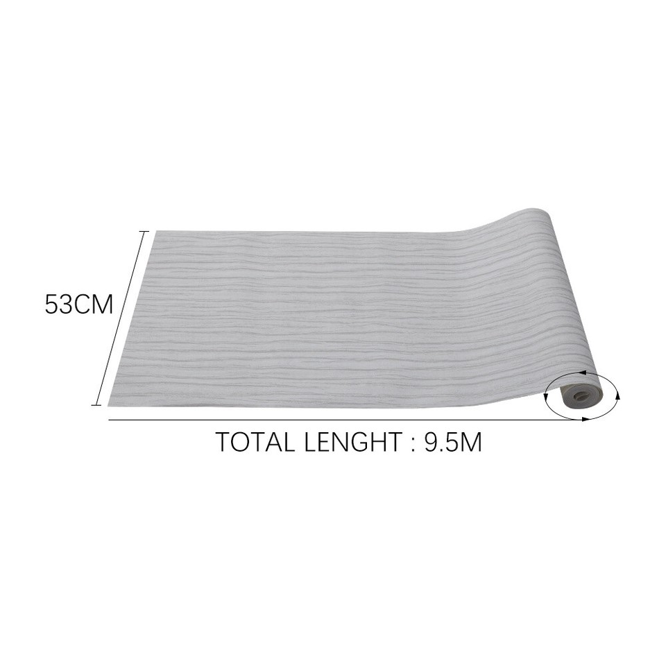 Non Woven Fabric Wood Effect Wallpaper Rolls Textured Covering TV