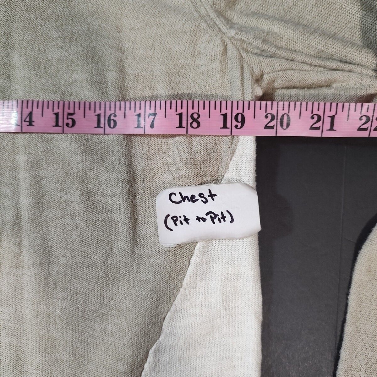 Kenzie Colorblock Khaki Lightweight Pullover V Ne… - image 4