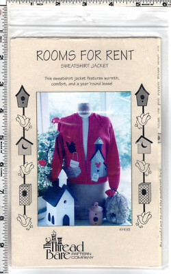 ''Rooms for Rent'' The Thread Bare Pattern Co. # RFR93 Craft Sewing Embellish