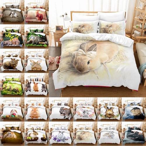 Lustiger Hase Bettwäsche Set Geschenk Bettbezug 135x200 200x200 Kissenbezug80x80