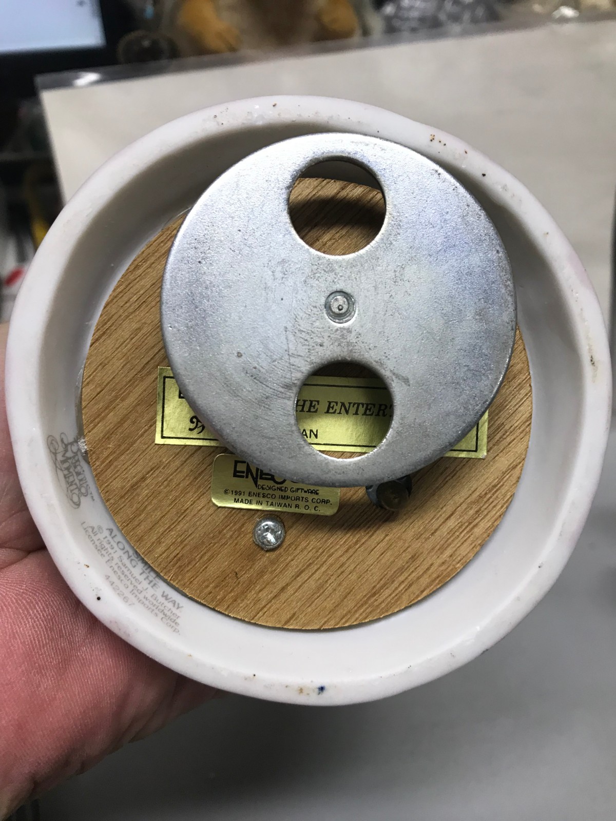 Vintage 1991 Enesco Circus Clown Music Box " The entertainer" WORKS 9