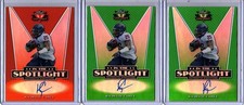 2014 Leaf Valiant Ka'Deem Carey Spotlight Orange Prismatic Auto RC 13/25 Bears