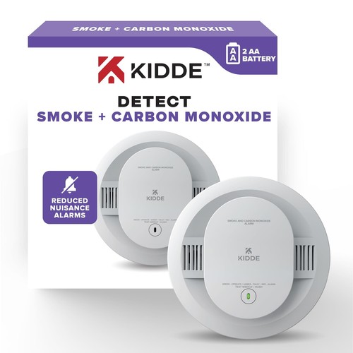 Kidde Smoke & Carbon Monoxide Detector AA Battery Powered Voice Alerts
