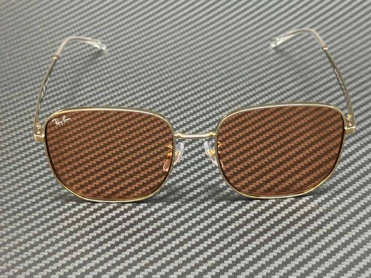 RAY BAN RB3713D 921374 Pale Gold Orange Unisex 57 mm Sunglasses | eBay