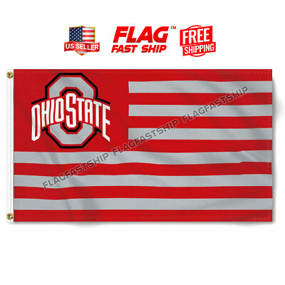 Desert Cactus Ohio State Buckeyes Flag - 3x5 Feet, 100% Polyester, Indoor/Outdoor, Officially Licensed