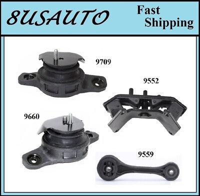 4PCS MOTOR & TRANS MOUNT FIT 2009-2013 SUBARU FORESTER 2.5L TURBO - AUTO TRANS