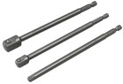 Amtech 3pc 150mm Impact Drill Bit Socket Adapter Set Extension 1/4" 3/8" 1/2"