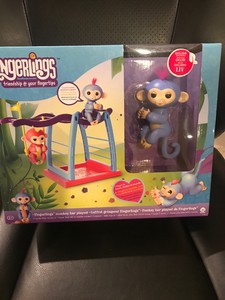 wowwee fingerlings monkey bar and swing playset