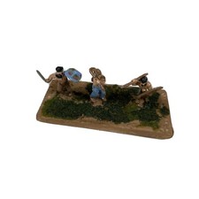 1 Vintage Toy Lead Soldiers Shirtless With Shields .5" Tall