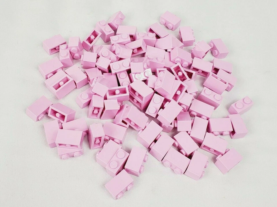 LEGO 1x2 Light Pink Bricks Building Blocks Choose 30, 50, 100, 120 Pieces - New - Image 3 of 3