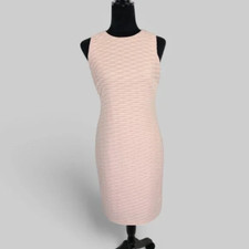 NWT Chaps Light Pink Sz 10 Textured Sheath Dress 