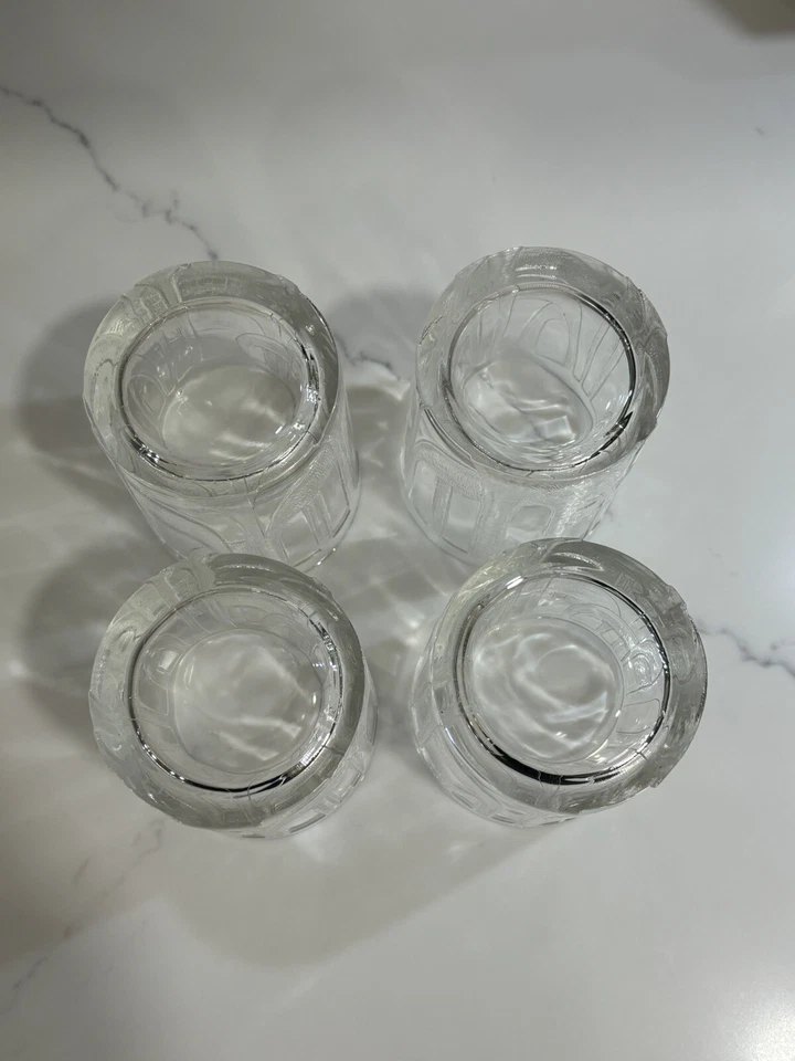 Juego de 4 vasos Riedel bola baja cristal antiguo Claus Josef raro MCM Foto 3 de 4