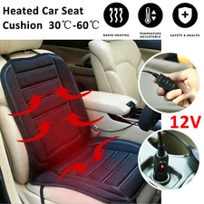 Universal Car Heated Seat Cover Seat Cushion Heater Winter Warmer Pad 12V Black