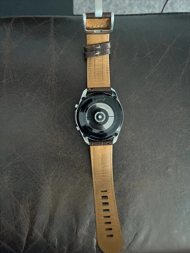 Samsung Galaxy Watch3 SM-R840 45mm Stainless Steel Case with Leather Strap -... - Image 2 of 2