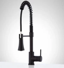 Signature Hardware Steyn 461641 Pre-Rinse Pro Style Kitchen Faucet Matte Black