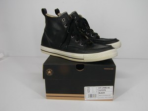 mens converse black leather high tops