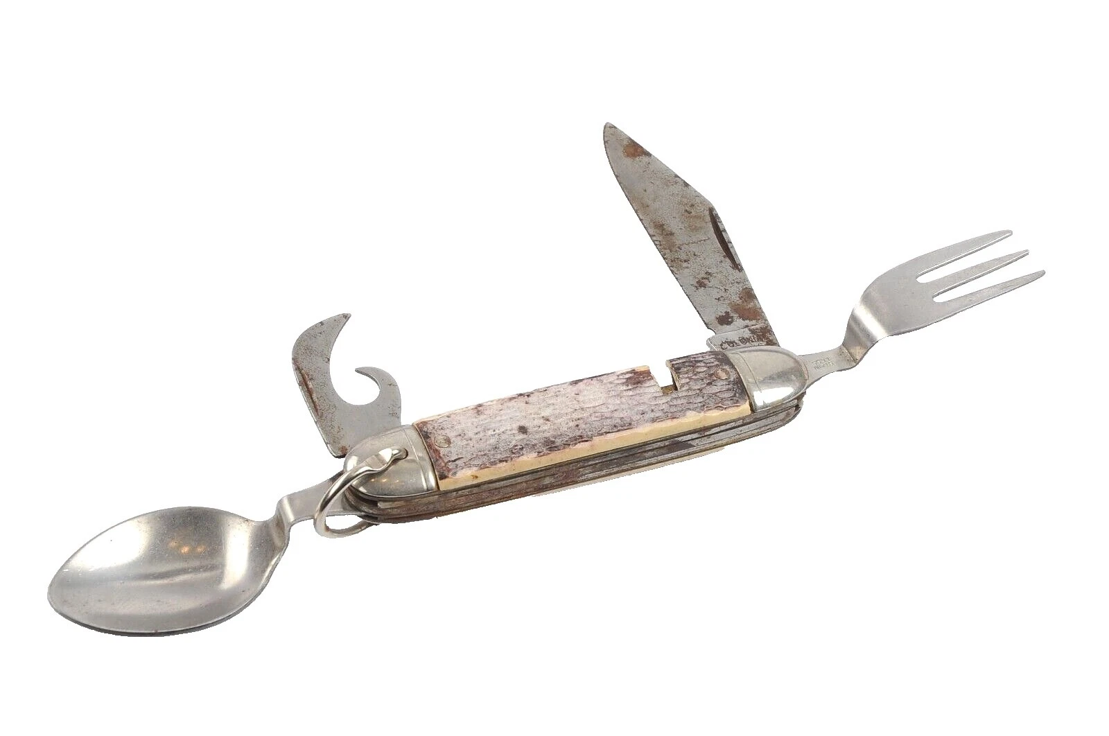 Navaja Marrón Abridor de botellas vintage de colección cuchillos plegables producidos en fábricas