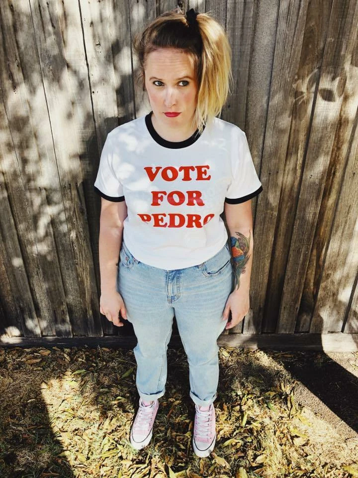 Napoleon Dynamite - Vote for Pedro - Retro Ringer Shirt - Guys/Ladies/Kids Sizes