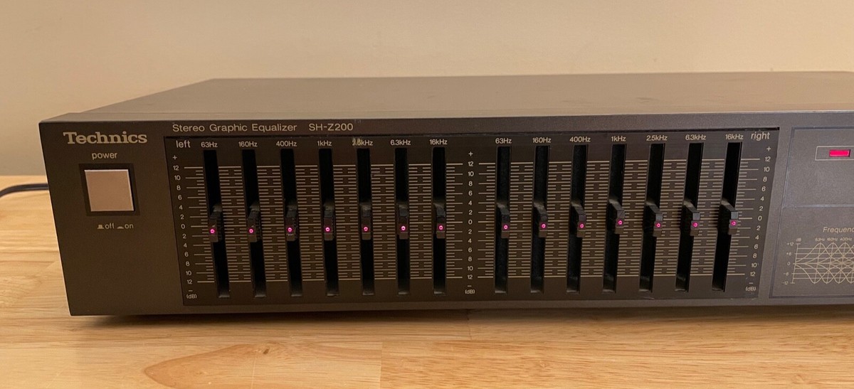 Technics Sh-z200 2x 7 Band Stereo Graphic Equalizer EQ Japan Technics Sh-z200 2x 7 Band Stereo Graphic Equalizer EQ Japan