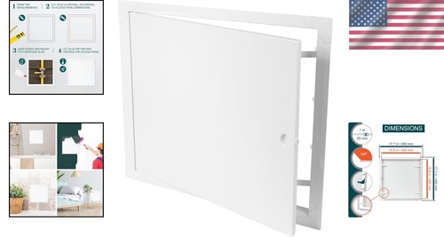 Lightweight 16" x 16" White Access Panel with Concealed Hinges for Easy Access - Picture 2 of 9