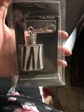 Minx 1oz Zebra Flask Keychain