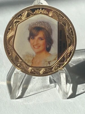 Medaille British Royalty - Princess Diana 1981 - vergoldet mit Farbauflage - Bild 1 von 2